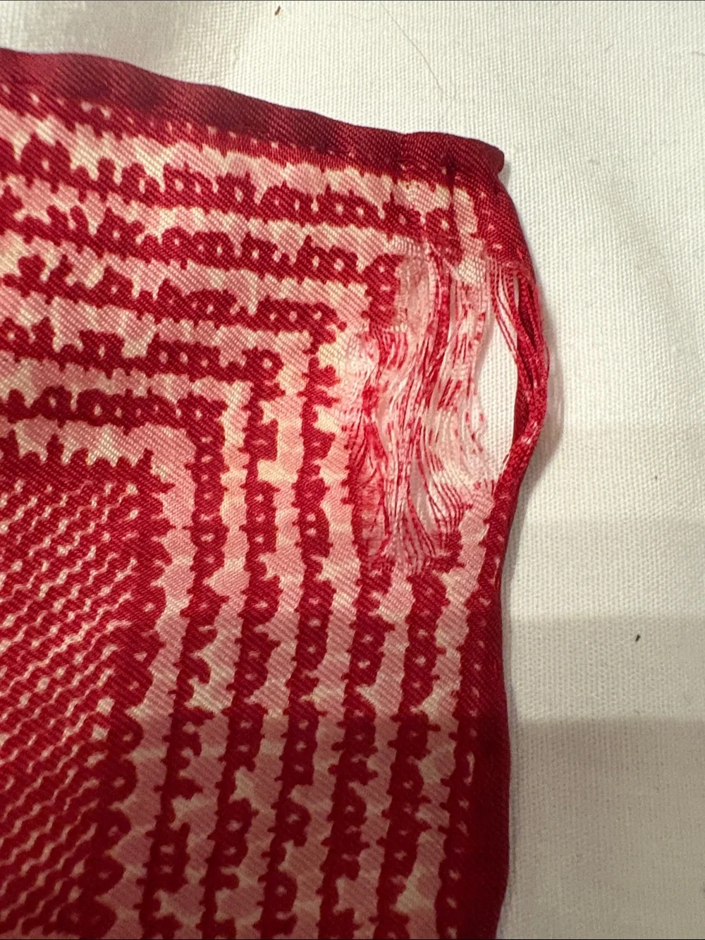 ECHO of New York Red Patterned Lightweight Neck Scarf